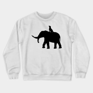 elephant and dog sitting Crewneck Sweatshirt